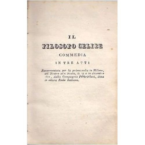 COMMEDIE DI ALBERTO NOTA Volumi III e IV 1829 1830 …