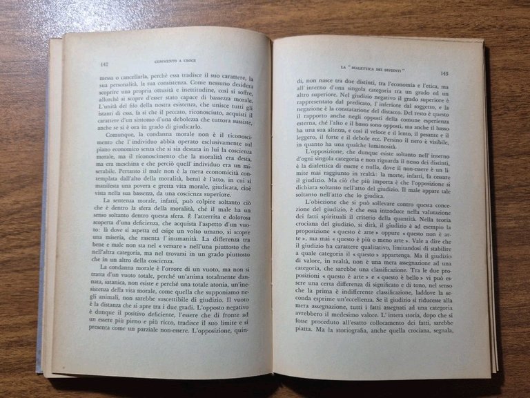 COMMENTO A CROCE di Carlo Antoni 1956 Neri Pozza libro