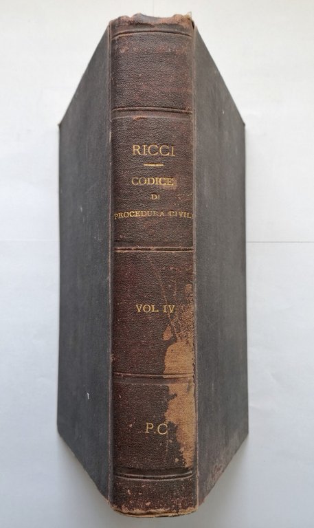 COMMENTO AL CODICE DI PROCEDURA CIVILE ITALIANO Francesco Ricci volume …
