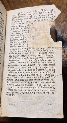 COMOEDIAE SEX di Terenzio 1723 Manfrè Libro antico Publii Terentii …