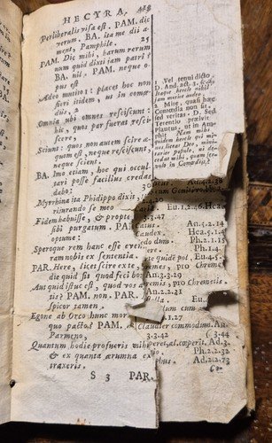 COMOEDIAE SEX di Terenzio 1723 Manfrè Libro antico Publii Terentii …