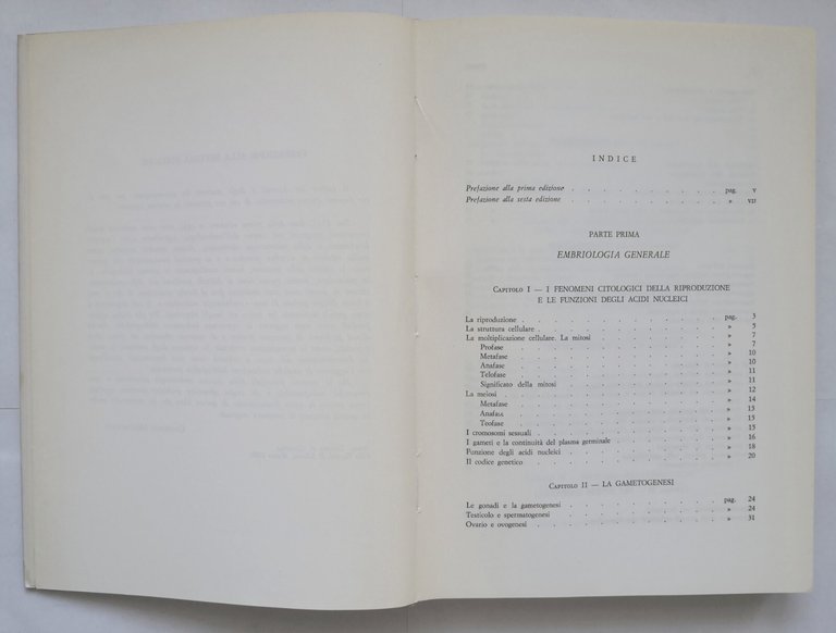 COMPENDIO DI EMBRIOLOGIA di Giuseppe Montalenti 1981 Idelson libro