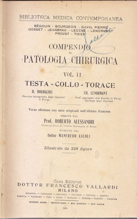 COMPENDIO DI PATOLOGIA CHIRURGICA Begouin Gosset 4 volumi COMPLETA 1924 …