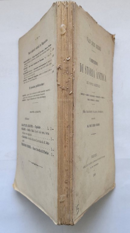 COMPENDIO DI STORIA ANTICA DEI POPOLI ORIENTALI di Van Den …