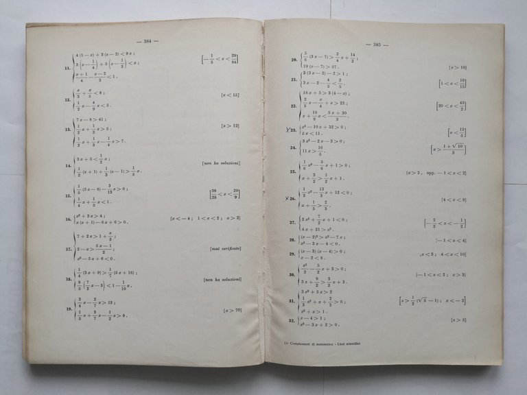 COMPLEMENTI DI MATEMATICA Palatini Reverberi Faggioli 1970 Ghisetti Corvi Libro