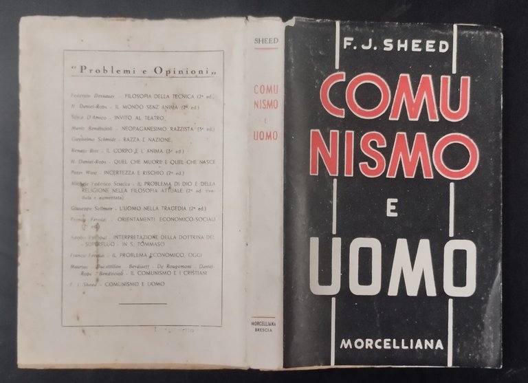 COMUNISMO E UOMO di F J Sheed 1946 Morcelliana Libro