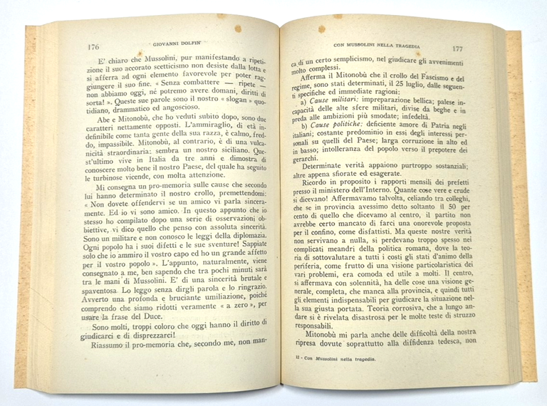 CON MUSSOLINI NELLA TRAGEDIA di Giovanni Dolfin 1949 Garzanti Libro … | Immagine Gallery 4