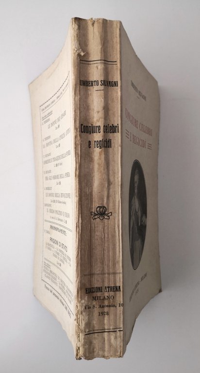 CONGIURE CELEBRI E REGICIDI di Umberto Silvagni 1928 Athena Libro