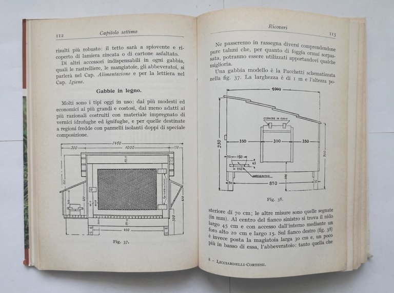 CONIGLICOLTURA PRATICA di Licciardelli e Cortese 1962 Hoepli libro illustrato