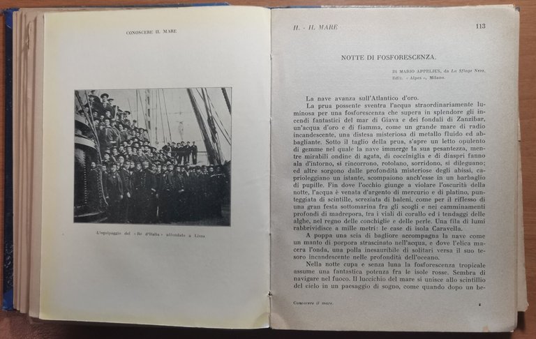 CONOSCERE IL MARE di Berto Bertù 1928 Alpes Editore Libro