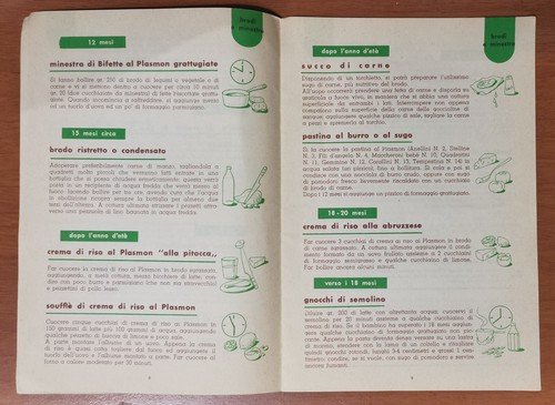 CONSIGLI E RICETTE PER LA CUCINA DEI PICCOLI Plasmon 1954 …