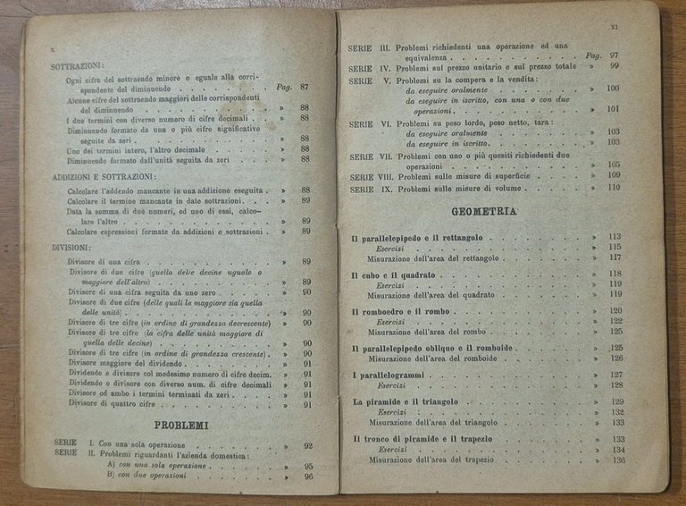 CONTEGGI MISURE E FORME esercizi di Molinari 1917 scuola elementare …