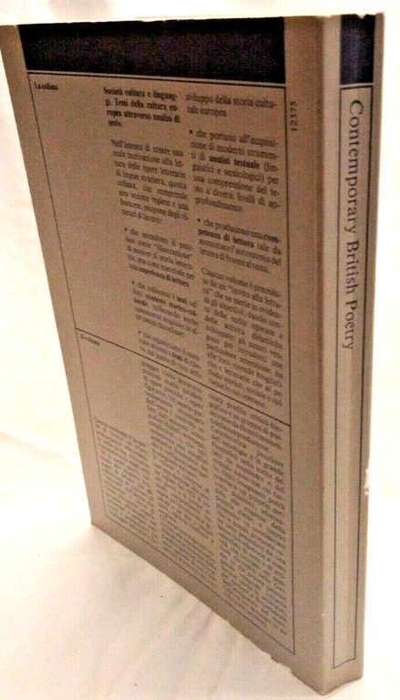 CONTEMPORARY BRITISH POETRY di Francesco Dragosei 1989 Principato Libro poesia