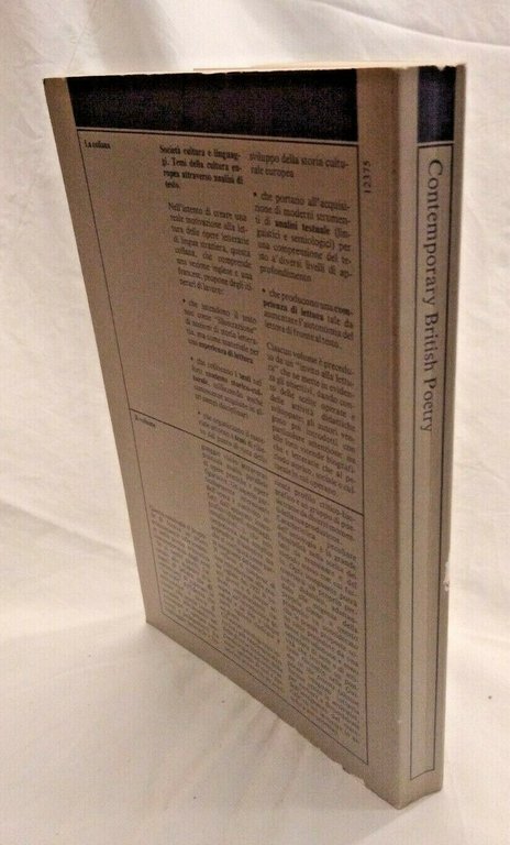 CONTEMPORARY BRITISH POETRY di Francesco Dragosei 1989 Principato scolastico