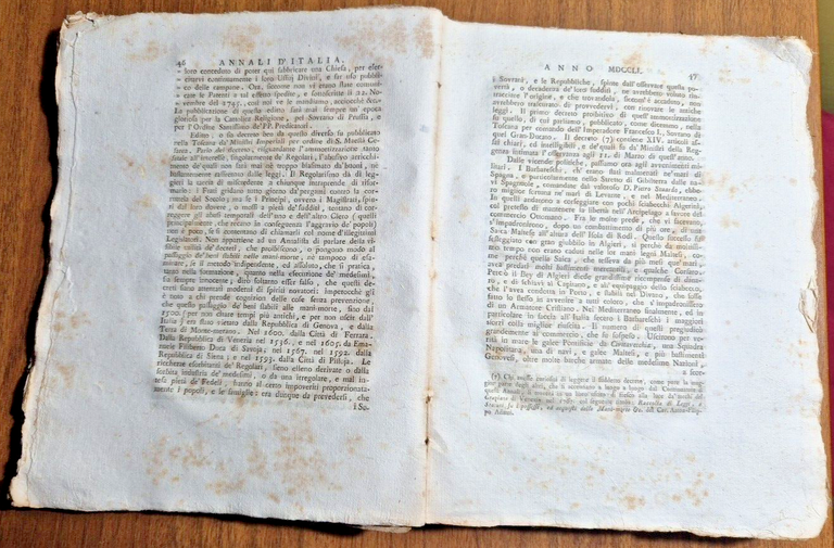 CONTINUAZIONE DEGLI ANNALI D'ITALIA di Muratori 'anno 1750 a 1764 …