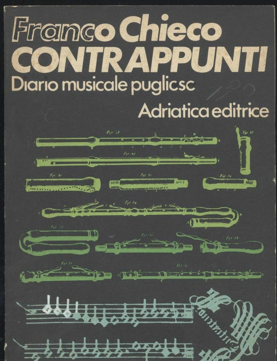CONTRAPPUNTI DIARIO MUSICALE PUGLIESE di Franco Chieco 1971 Adriatica libro
