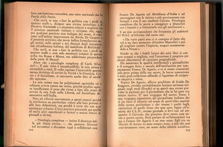 CONTRO LA VENDETTA di Carlo Silvestri 1948 Longanesi Libro fascismo …