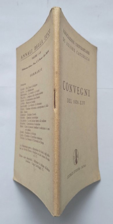 CONVEGNI DEL 1936 associazioni universitarie di azione cattolica Libro Studium