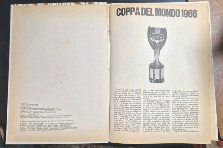 COPPA DEL MONDO 1966 di Gianni Brera i protagonisti e …