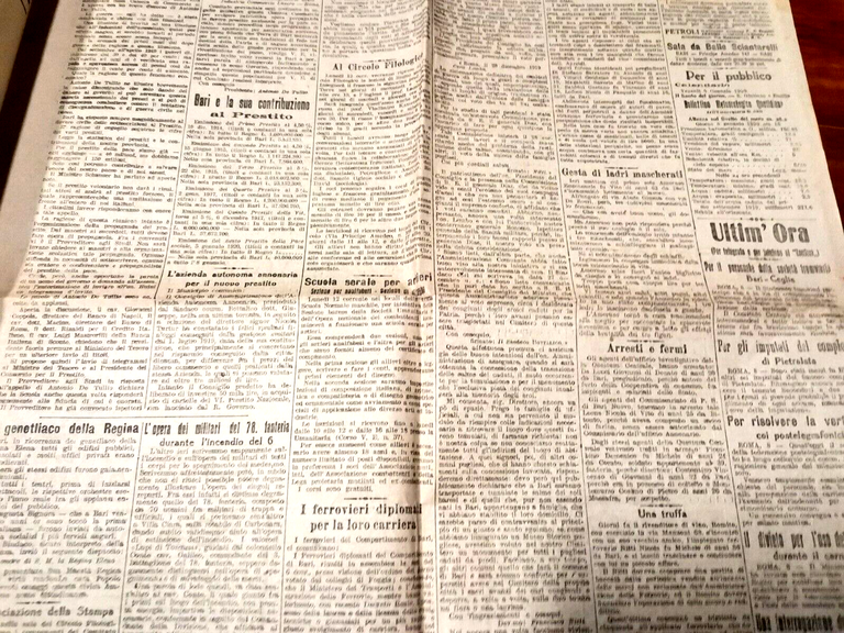 CORRIERE DELLE PUGLIE 9 gennaio 1920 Giornale quotidiano Gazzetta Bari …