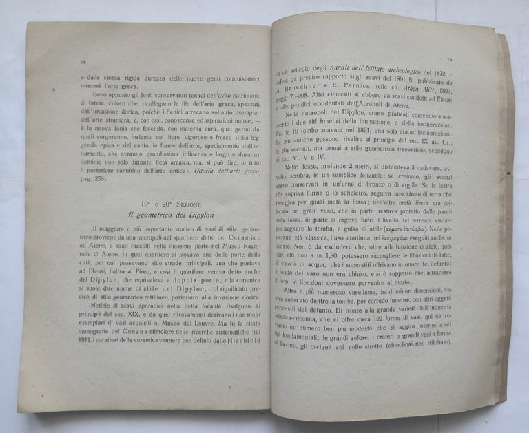 CORSO DI ARCHEOLOGIA appunti dalle lezioni M Gervasio 1946 Cressati …