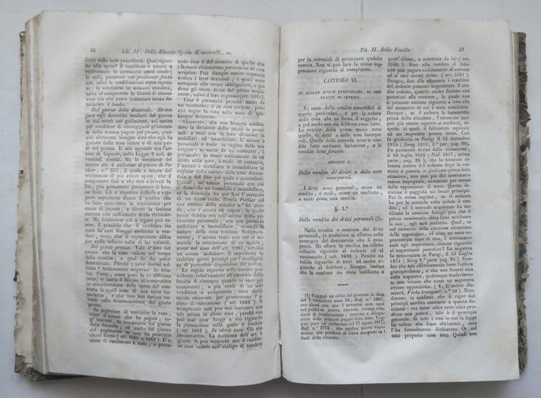 CORSO DI CODICE CIVILE Delvincourt volume 3 4 Libro 1842 …