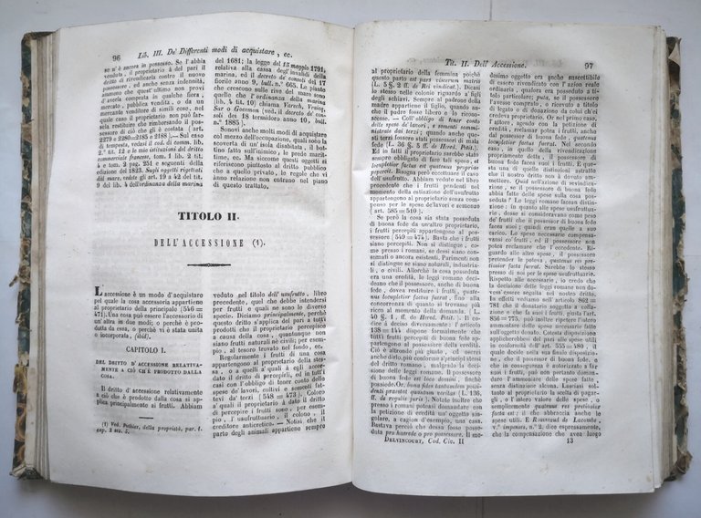 CORSO DI CODICE CIVILE Delvincourt volume I 1841 Tipografia Miranda …