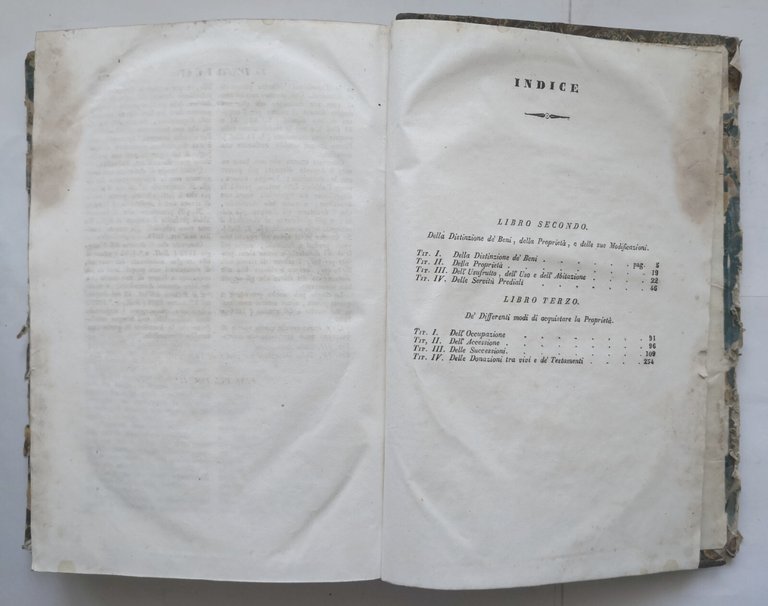 CORSO DI CODICE CIVILE Delvincourt volume I 1841 Tipografia Miranda …
