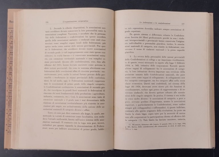 CORSO DI DIRITTO CORPORATIVO Guido Zanobini 1939 Giuffrè Libro fascismo …