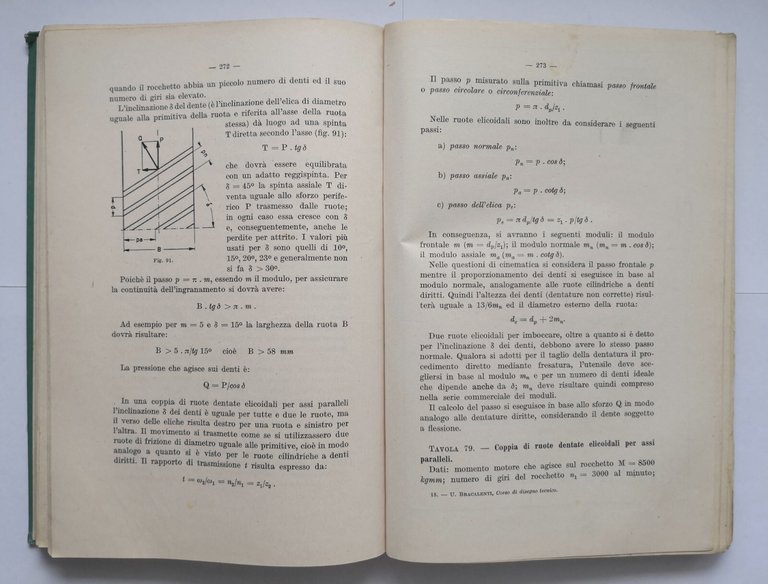 CORSO DI DISEGNO TECNICO Ubaldo Bracalenti 1951 Lattes Libro tecnici …