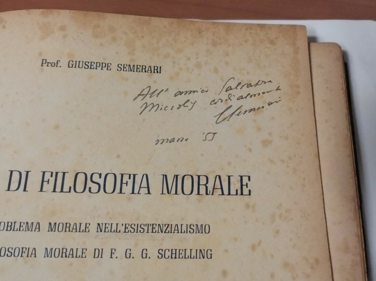 CORSO DI FILOSOFIA MORALE parte I di Giuseppe Semerari - …