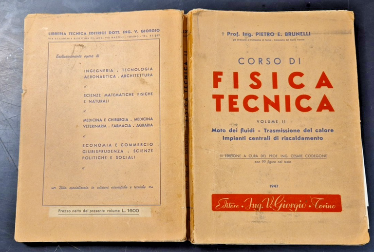 CORSO DI FISICA TECNICA Volume 2 Pietro Brunelli moto fluidi … | Immagine Gallery 2