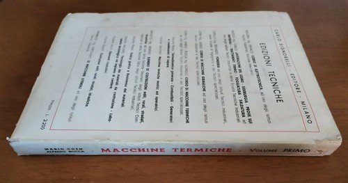 CORSO DI MACCHINE TERMICHE Volume I Mario Coen e Alfredo …