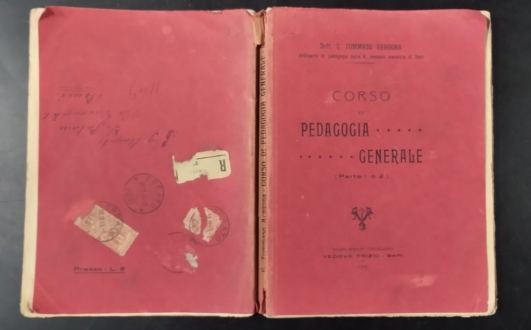 CORSO DI PEDAGOGIA GENERALE di Tommaso Aragona 1909 Vedova Trizio …