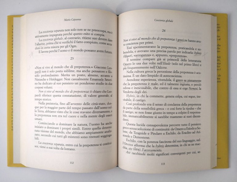 COSCIENZA GLOBALE di Mario Capanna 2006 Baldini Castoldi Dalai Libro …