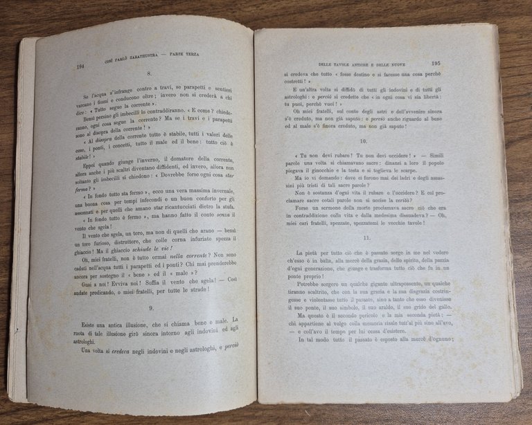 COSÍ PARLÒ ZARATHUSTRA di Federico Nietzsche 1899 Bocca I edizione … | Immagine Gallery 5