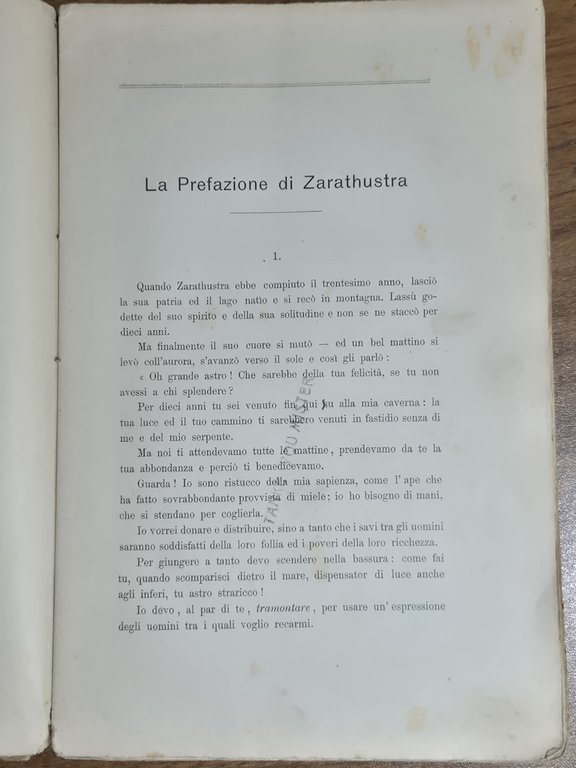 COSÍ PARLÒ ZARATHUSTRA di Federico Nietzsche 1899 Bocca I edizione … | Immagine Gallery 9