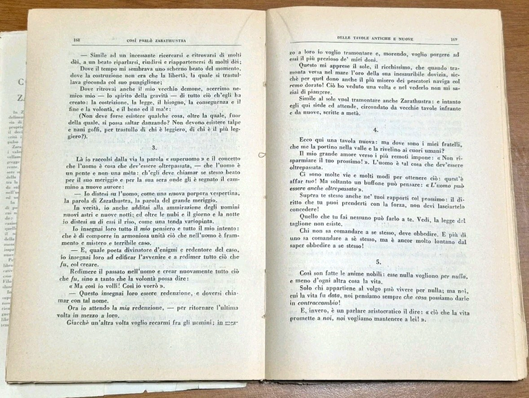 COSÌ PARLÒ ZARATHUSTRA di Federico Nietzsche 1956 Bocca libro per …