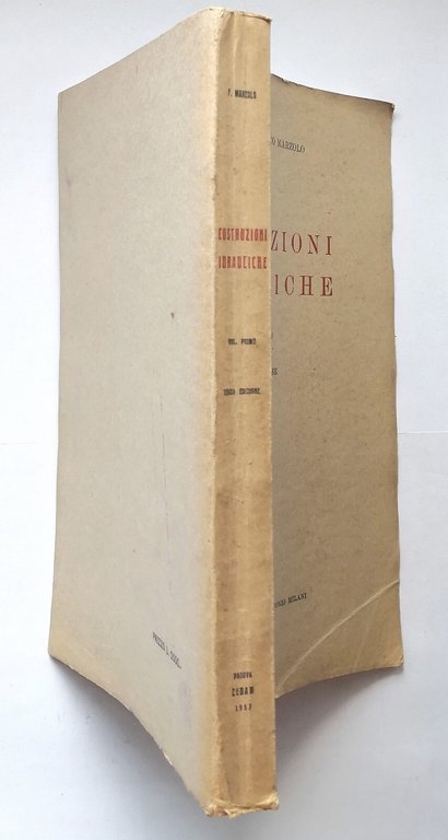 COSTRUZIONI IDRAULICHE volume I e tavole di Francesco Marzolo 1953 …