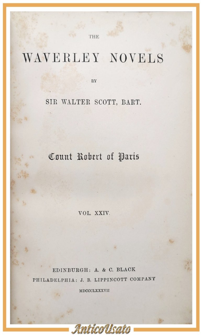 COUNT ROBERT OF PARIS di Walter Scott The Waverley novels …