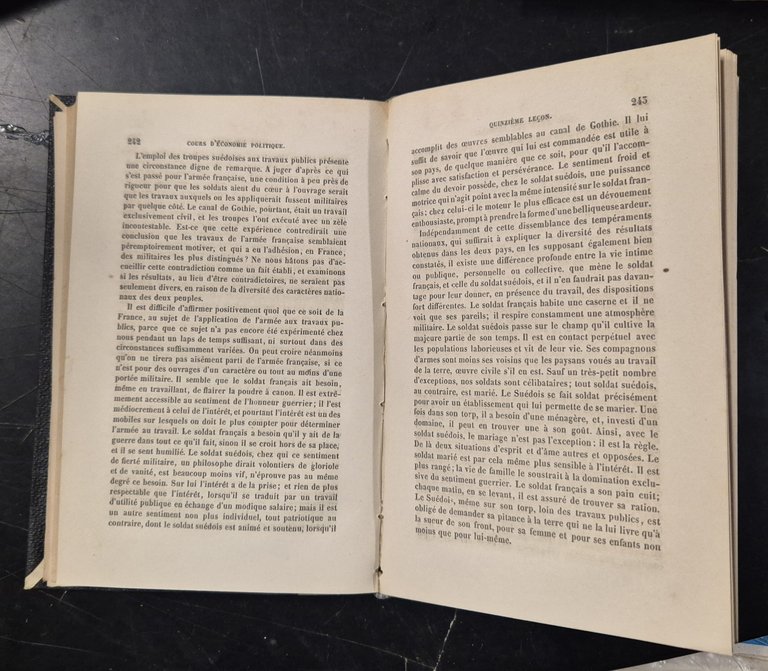 COURS D'ECONOMIE POLITIQUE 3 volumi di Michel Chevalier 1851 libro …