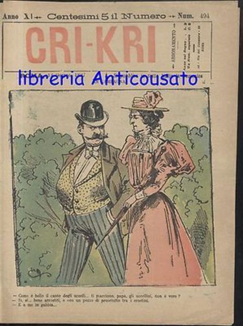 CRI KRI 13 giugno 1897 giornale umoristico antico illustrato vintage …