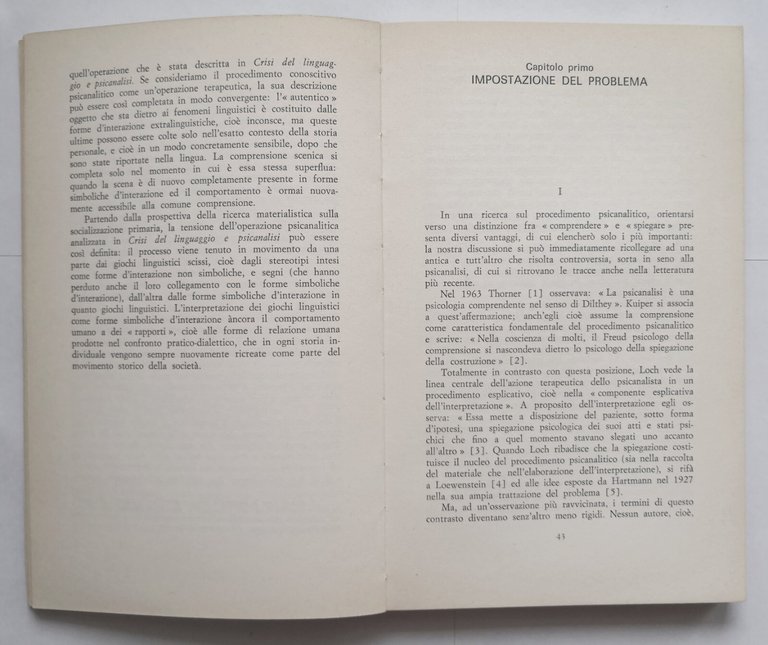 CRISI DEL LINGUAGGIO E PSICANALISI di Alfred Lorenzer 1975 Laterza …