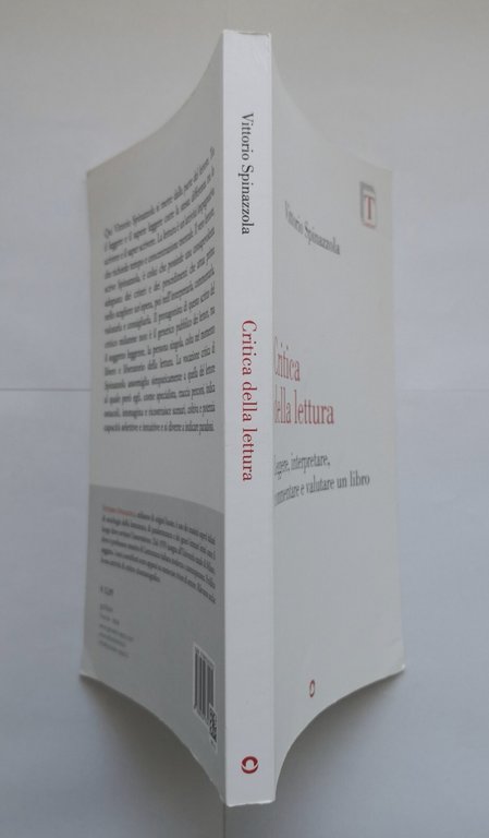 CRITICA DELLA LETTURA di Vittorio Spinazzola 2022 Tirature goware Libro