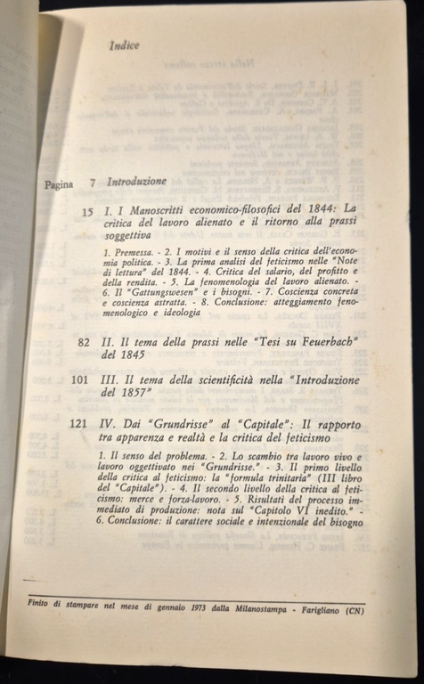 CRITICA E SCIENTIFICITÁ IN MARX di Pier Aldo Rovatti 1973 …