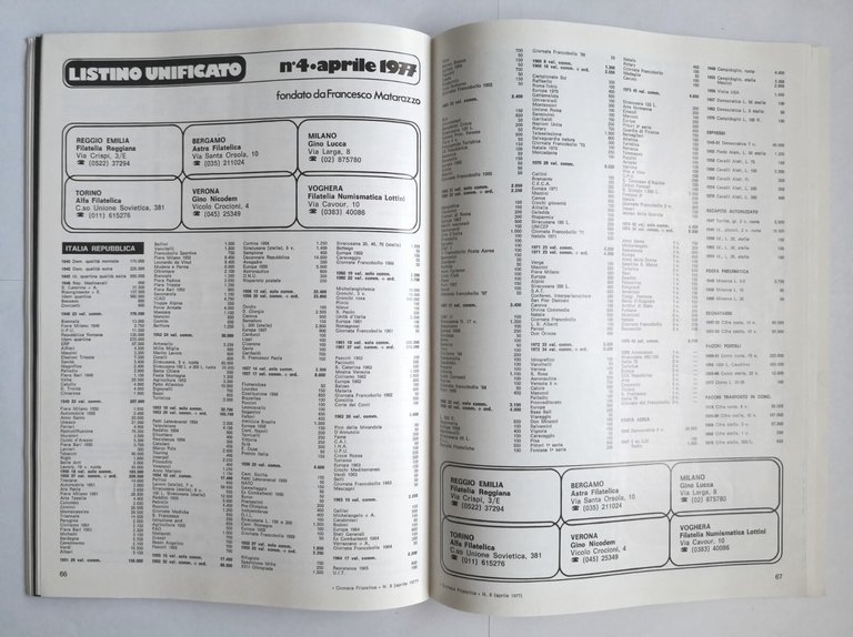 CRONACA FILATELICA aprile NUMERO 8 1977 Cifsud RIVISTA Francobolli Monete