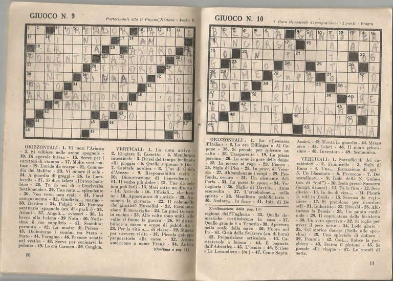 CRUCIVERBA SETTIMANALE 27 giugno 1948 Nerbini tipo settimana enigmistica rivista