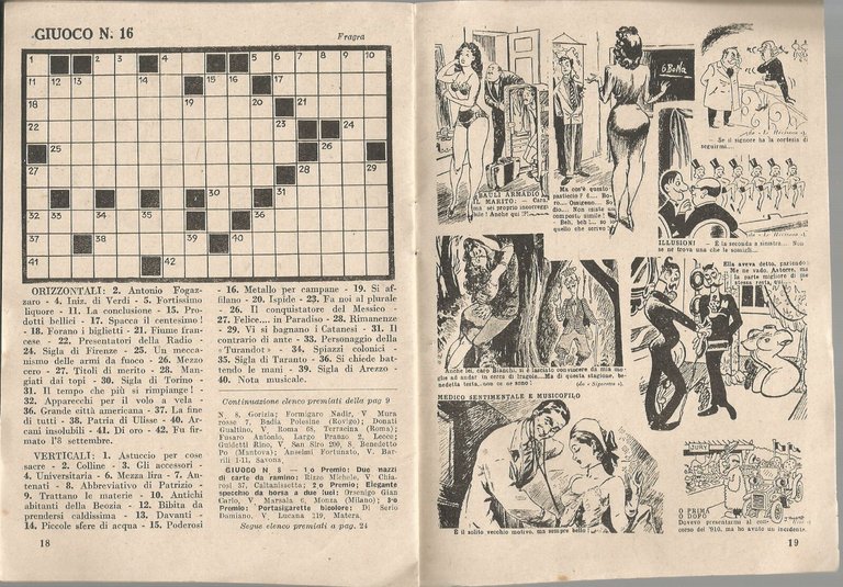 CRUCIVERBA SETTIMANALE 27 giugno 1948 Nerbini tipo settimana enigmistica rivista