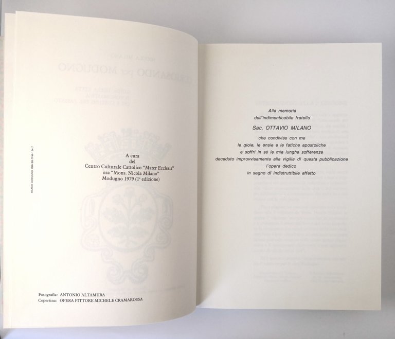 CURIOSANDO PER MODUGNO di Nicola Milano 1997 Levante Editori Libro …
