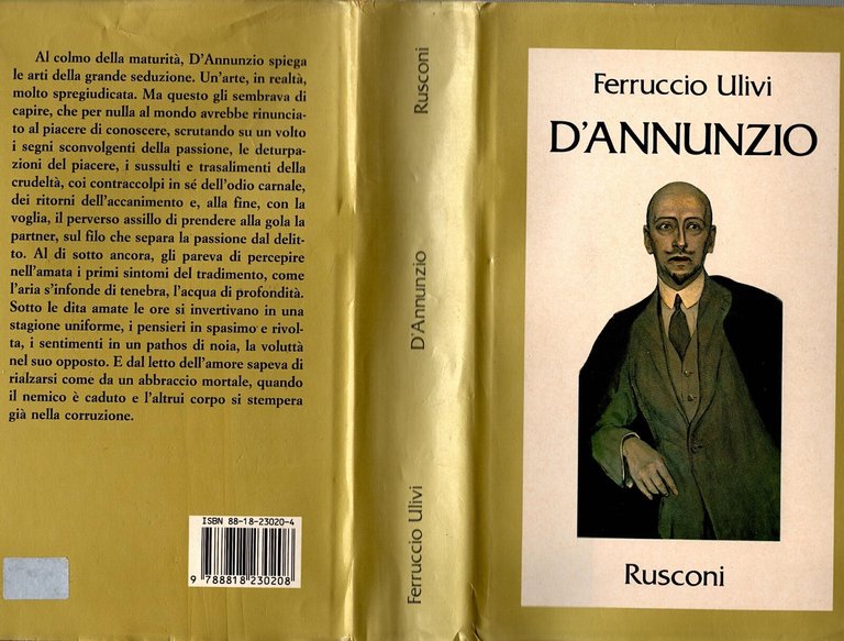D'ANNUNZIO di Ferruccio Ulivi 1988 Rusconi Libro biografia gabriele vate …